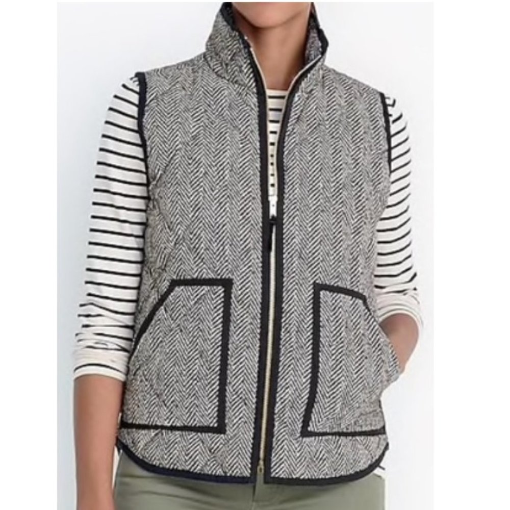 Jcrew Factory Quilted Puffer Vest (Herringbone)